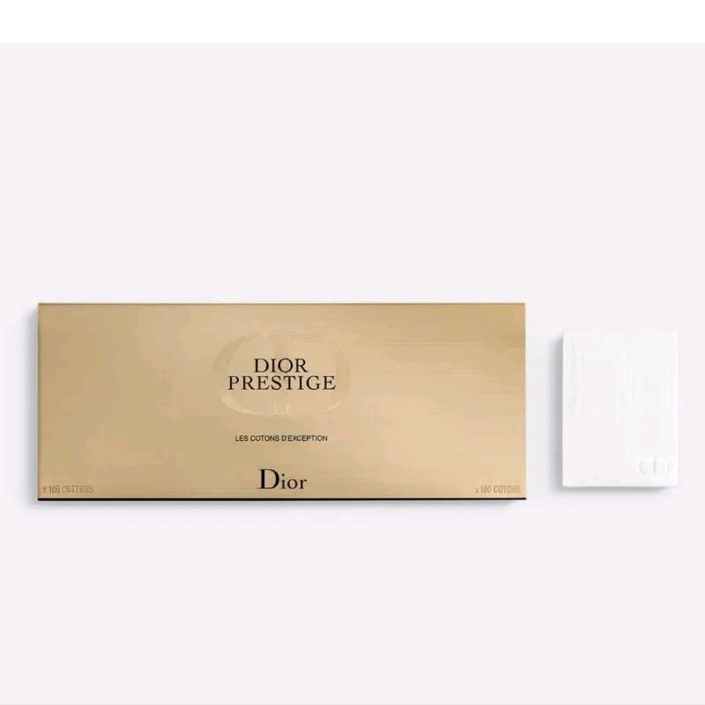 DIOR PRESTIGE The Exceptional Face Cotton 100 Pads Natural 100% Cotton Fibers.